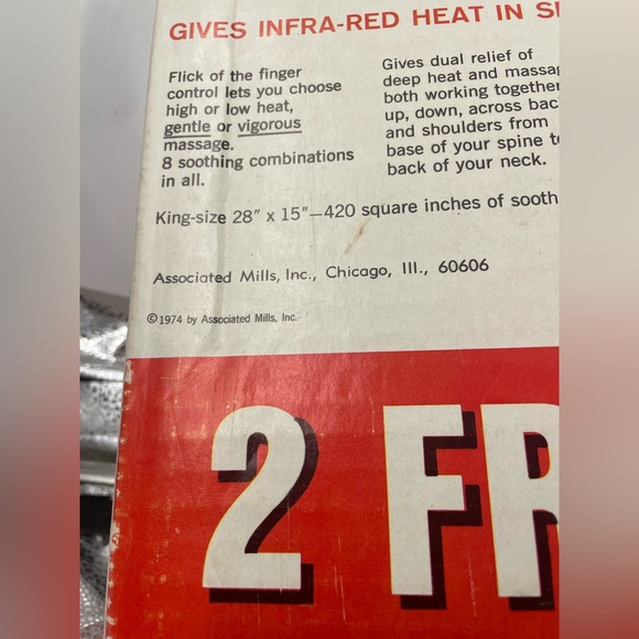 VINTAGE POLLENEX DEEP HEAT BACK MASSAGER w/ATTACHMENTS - Picture 2 of 8